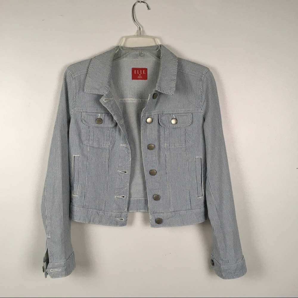 Pinstriped Jeans Jacket